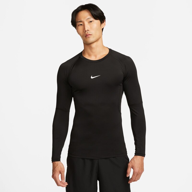 Nike Pro Dri-FIT Tight Long-Sleeve Fitness Top Black - Pánske - Tričko 66360506
