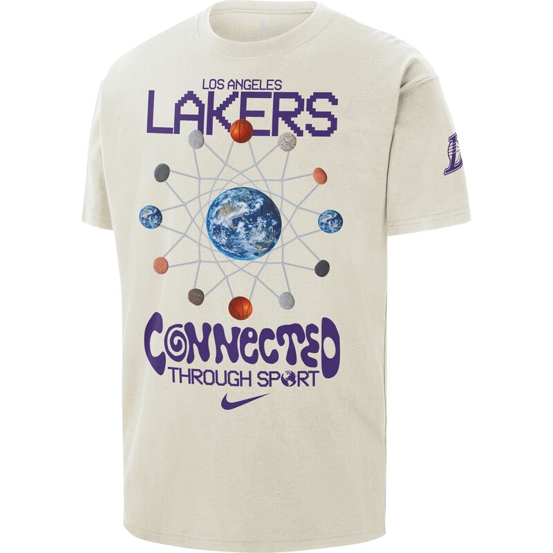 Nike NBA Max90 Los Angeles Lakers Courtside Tee Pure - Pánske - Tričko 66360594