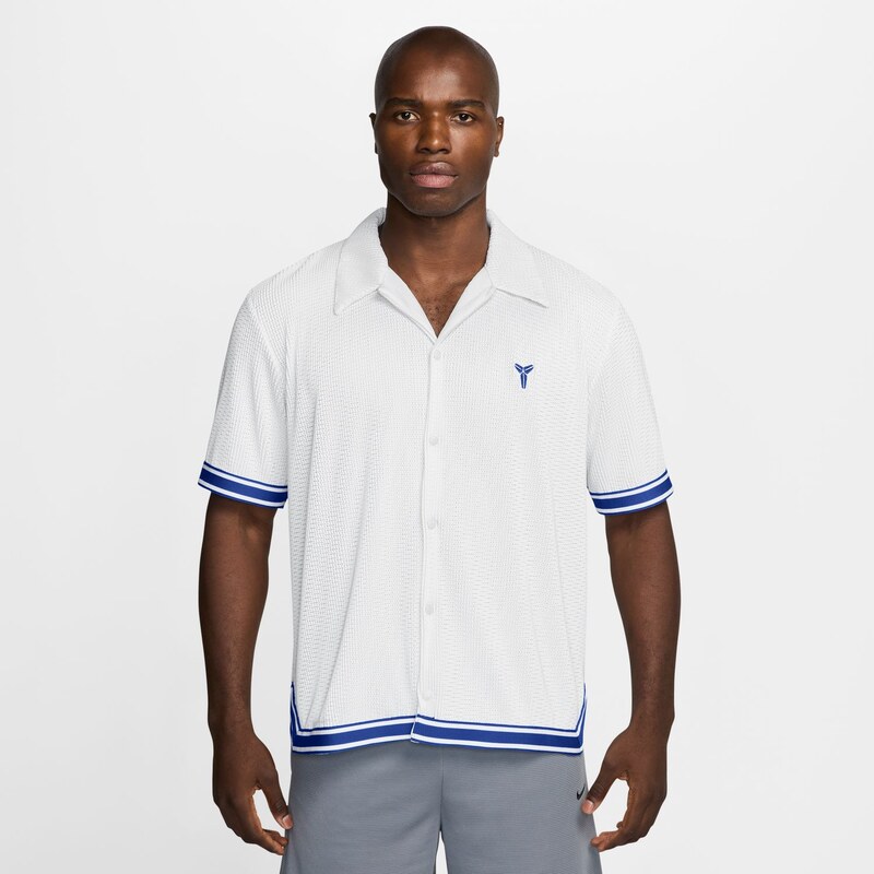 Nike Kobe Pleated Short-Sleeve Basketball Top White - Pánske - Tričko 66360624