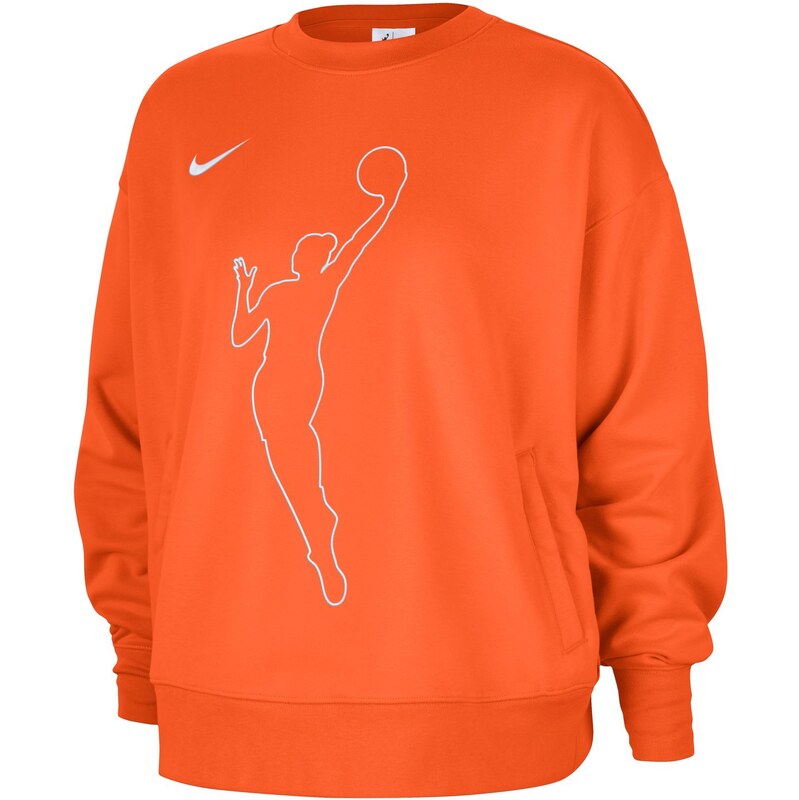 Nike WNBA Team 13 Swoosh Fly Wmns Fleece Crewneck Brilliant Orange - 66360737