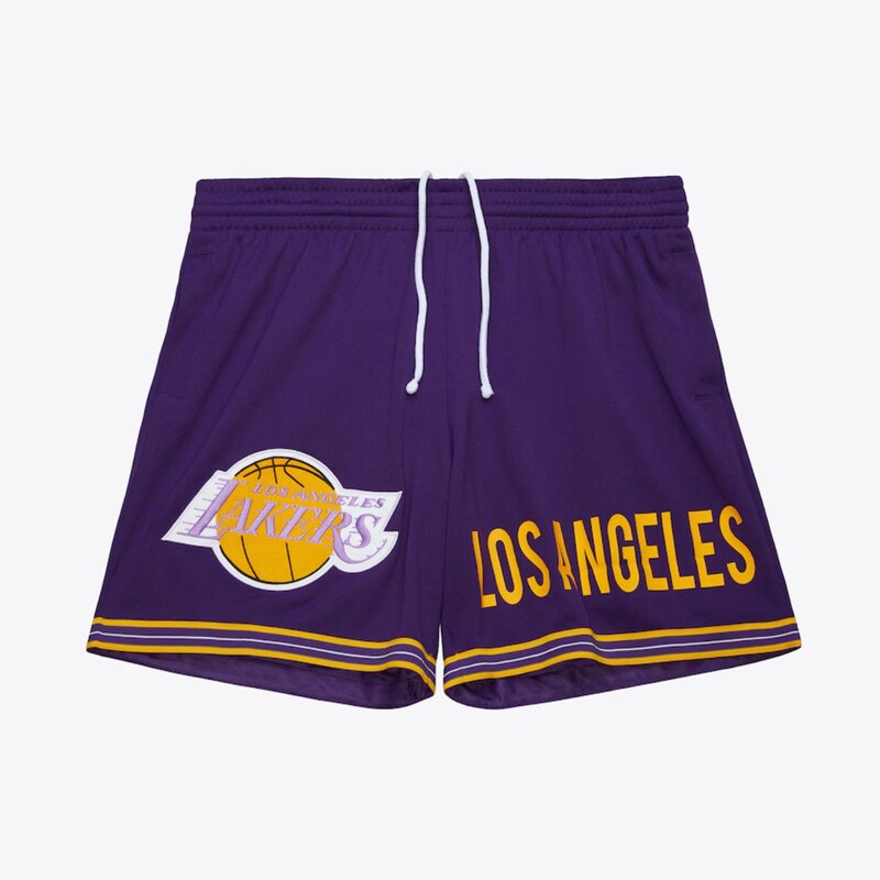 Mitchell & Ness NBA Team Origins 7in Mesh Lakers Vintage Logo Shorts - 66361066