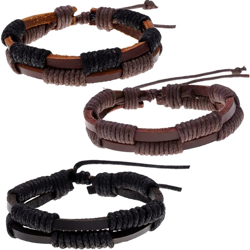 Trendy set 3 prepletaných naramkov 65638772