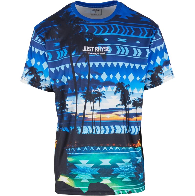 Just Rhyse Tričko Palm Coast modrá / čierna 65873707