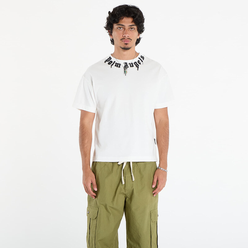 Tričko Palm Angels Neck Logo Reg Tee Off White/ Black M 65392989