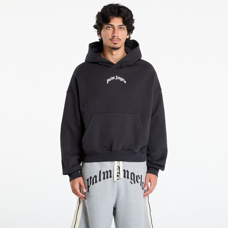 Mikina Palm Angels Back Curved Logo Loose Hoody Black/ Off White L 65392985