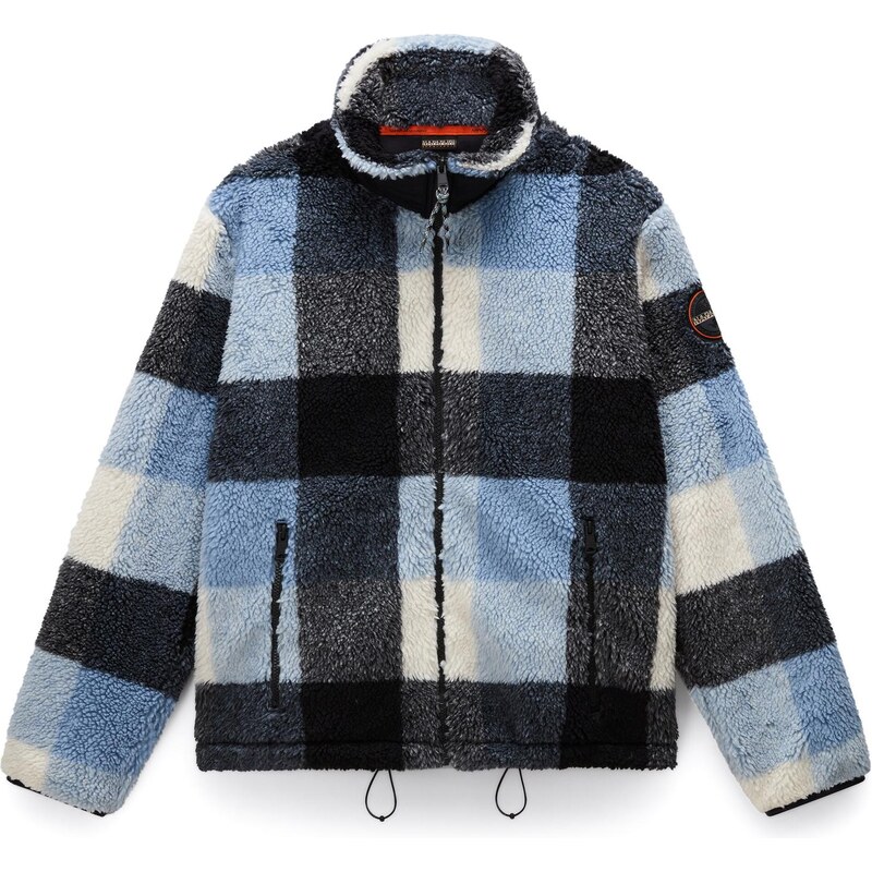 NAPAPIJRI Flisová bunda Montepiana modrá / čierna / biela 65465508