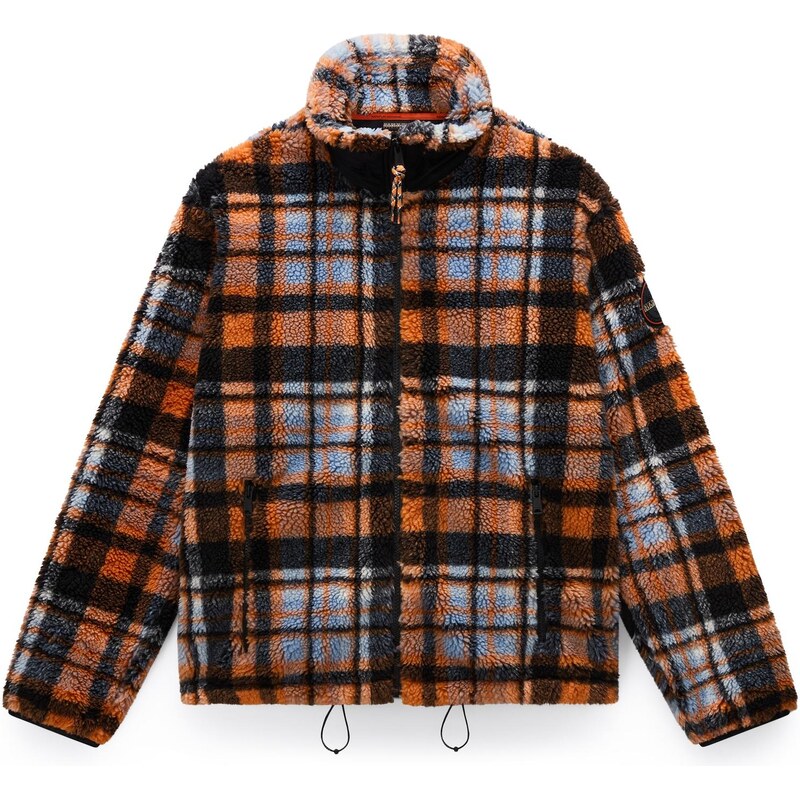 NAPAPIJRI Flisová bunda T-Montepiana modrá / námornícka modrá / mokka 65465509