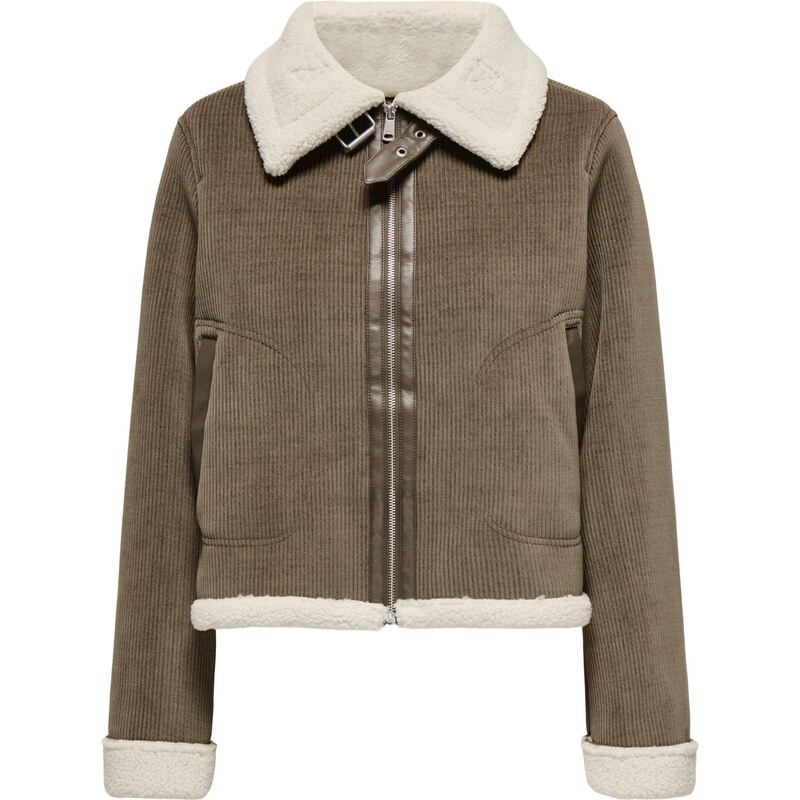 ONLY Prechodná bunda brokátová / prírodná biela 65892249