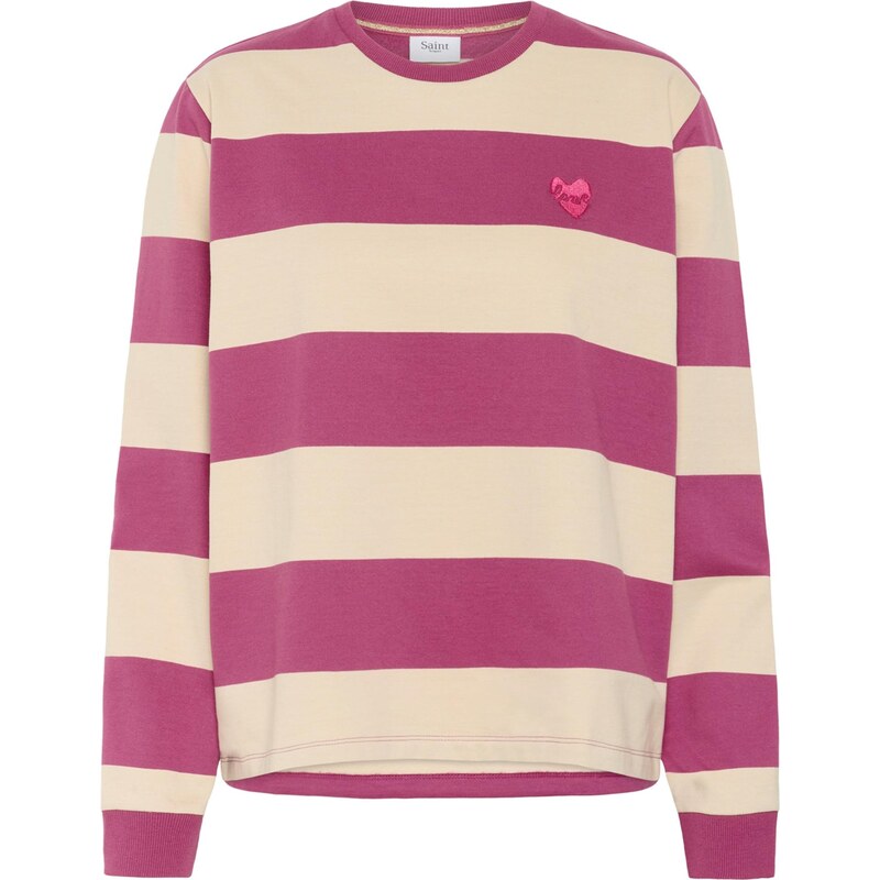SAINT TROPEZ Mikina MajsaSZ nebielená / červeno-fialová 65893478