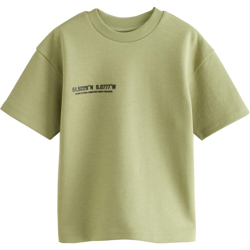 Next Tričko pastelovo zelená / čierna 65883076