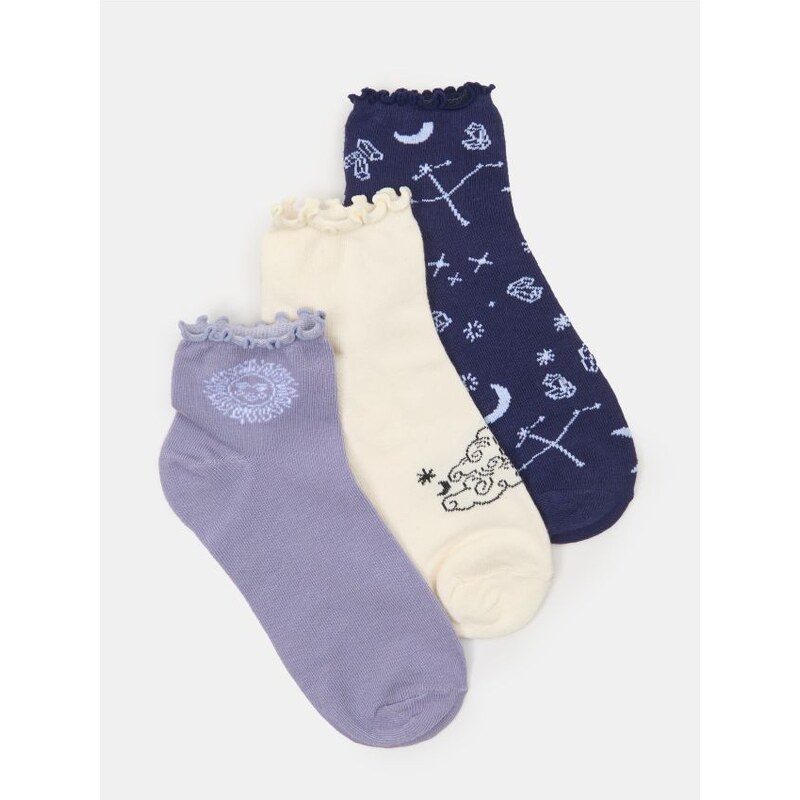 Sinsay - Ponožky 3 kusy - viacfarebná 65764114