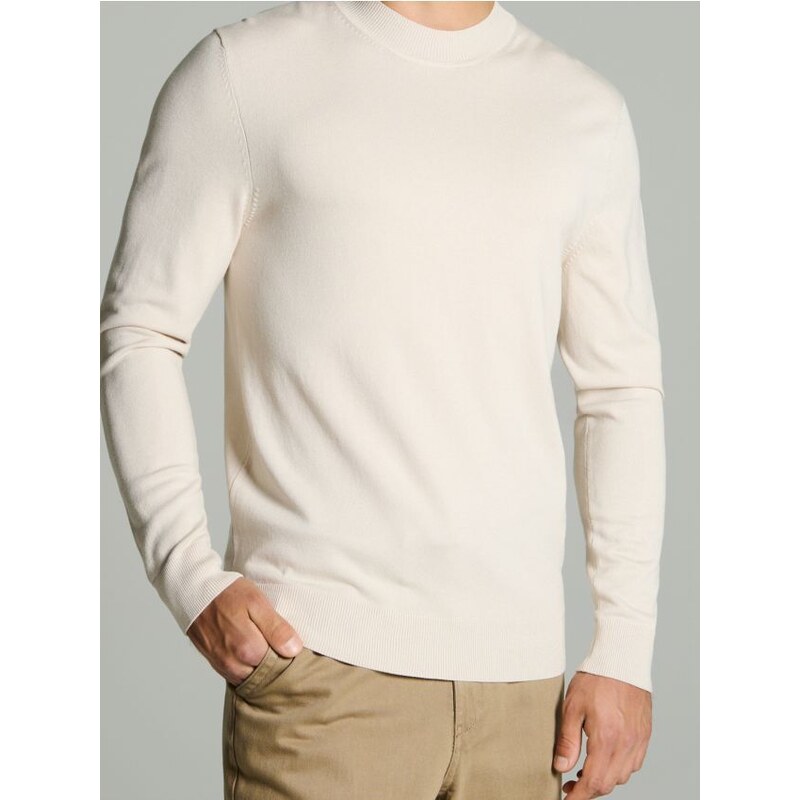 Sinsay - Polorolák z viskózy v basic štýle - béžová 65756226