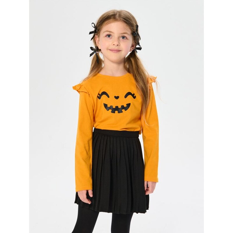 Sinsay - Tričko s dlhými rukávmi - oranžová 65764448