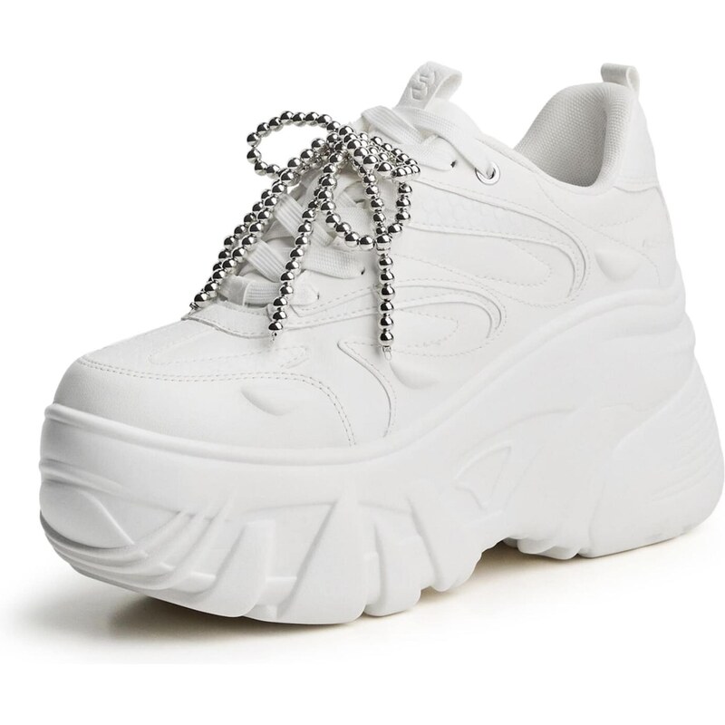 Bershka Nízke tenisky biela 65661872