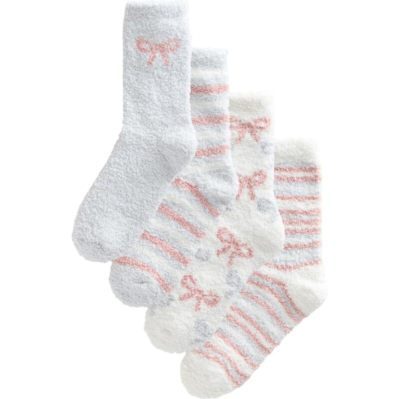 Next Ponožky nebielená / pastelovo modrá / koralová 65660399