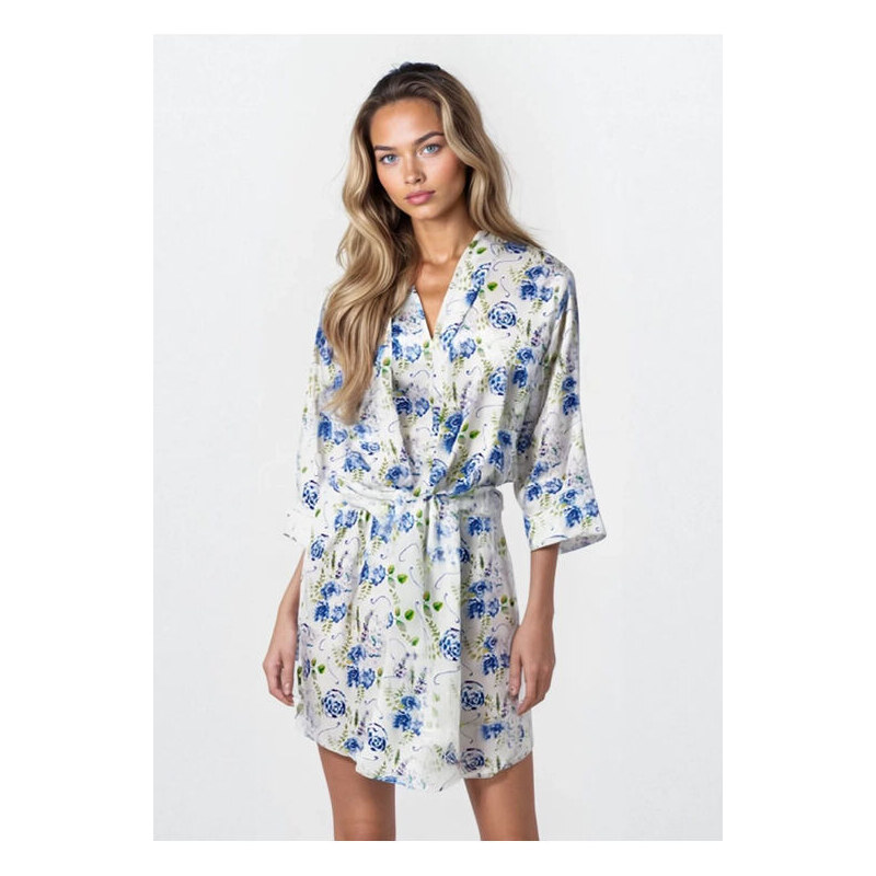 DKaren Saténový župan dámsky 90 flowers 3 19086492