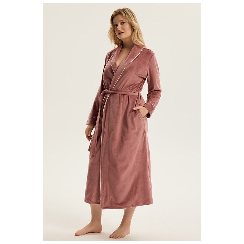 Henderson Mäkký dámsky župan Reva II staroružový dlhý 65476919