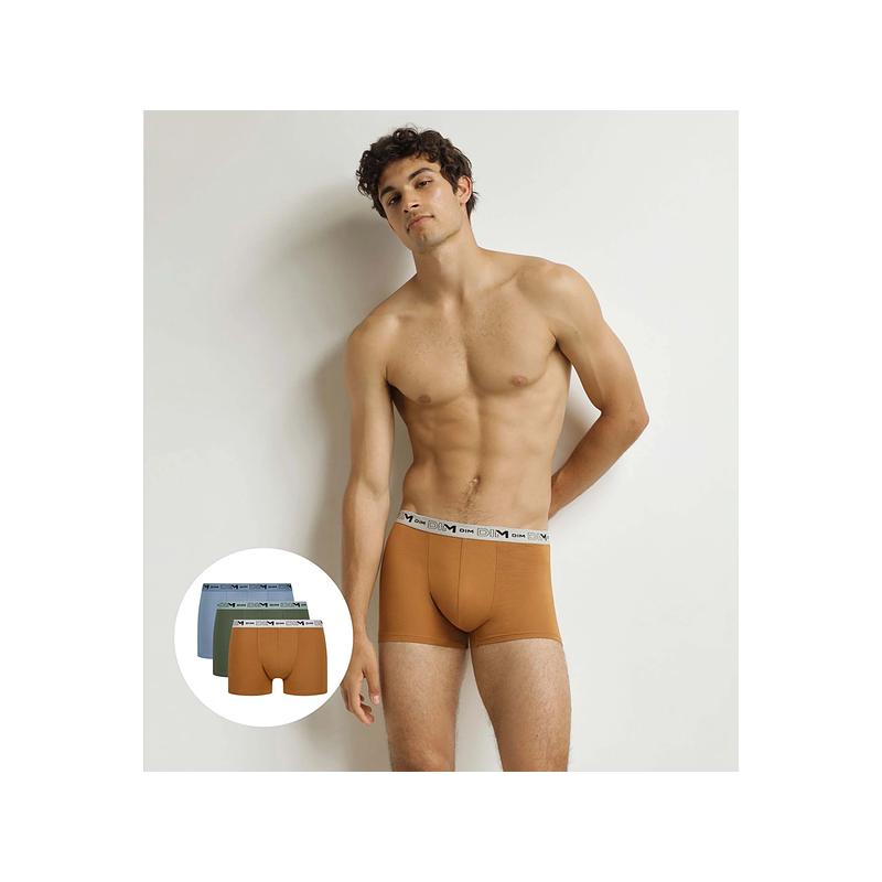 DIM COTTON STRETCH BIO BOXER 3x - Pánske boxerky z organickej bavlny 3 65409525