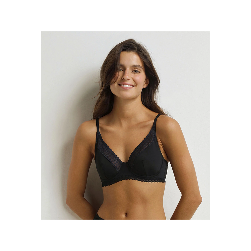 DIM DAILY MICRO FOULARD BRA - Dámska čipkovaná podprsenka s kosticami 65409526