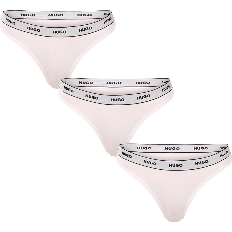 3PACK dámske tangá HUGO biele (50545680 100) 65407966