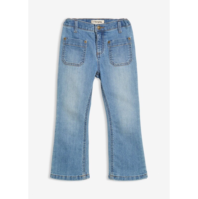 bonprix Džínsy bootcut, stredná výška pásu, farba modrá 65409089