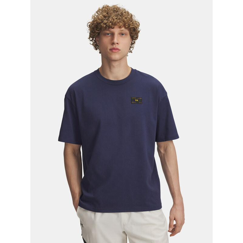 Mens Under Armour UA HWT WOVEN LABEL SS-BLU - Mens T-Shirt 65460431