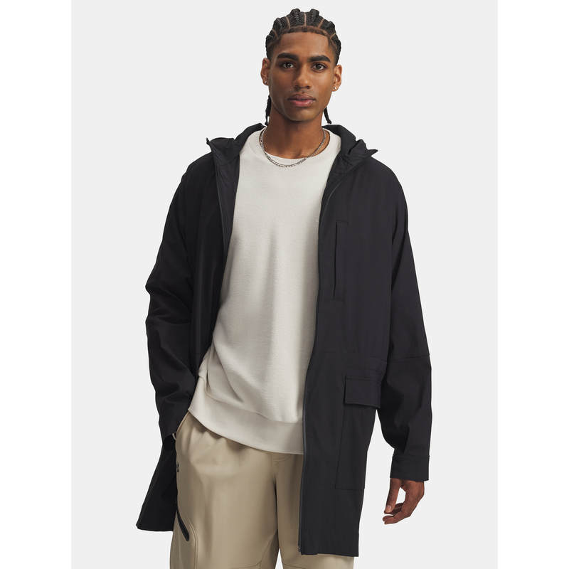 Mens Under Armour UA Unstoppable Txt Long Jkt-BLK Jacket - Mens 65459243
