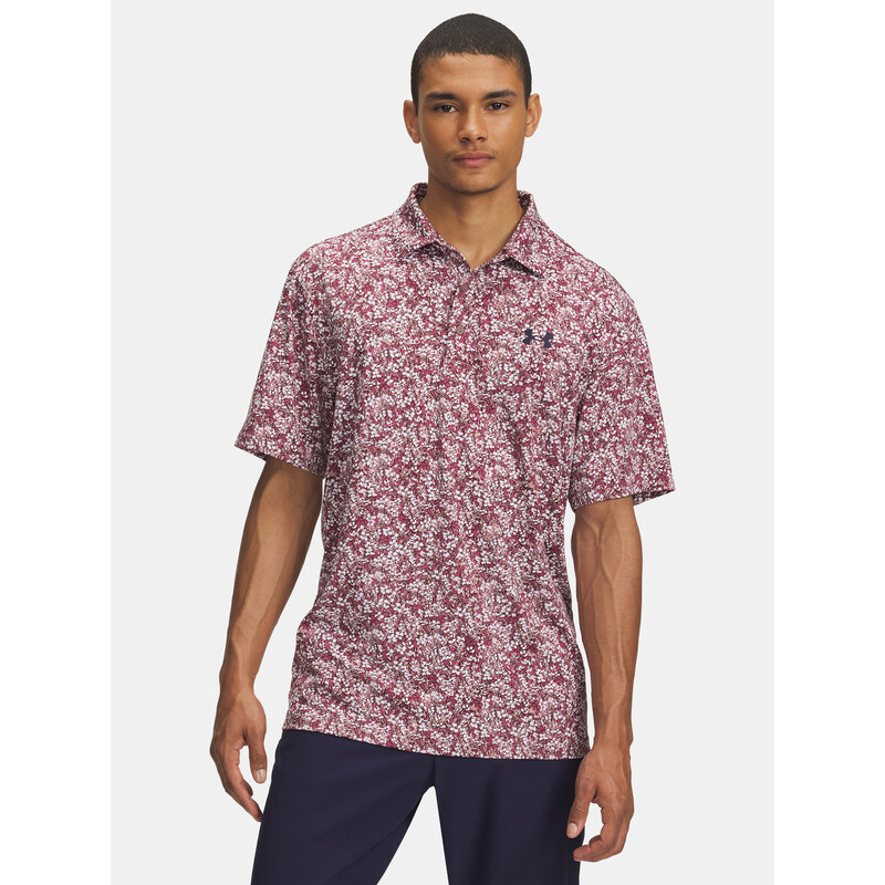 Mens Under Armour UA Playoff 3.0 Printed Polo-PNK T-Shirt - Mens 65459263