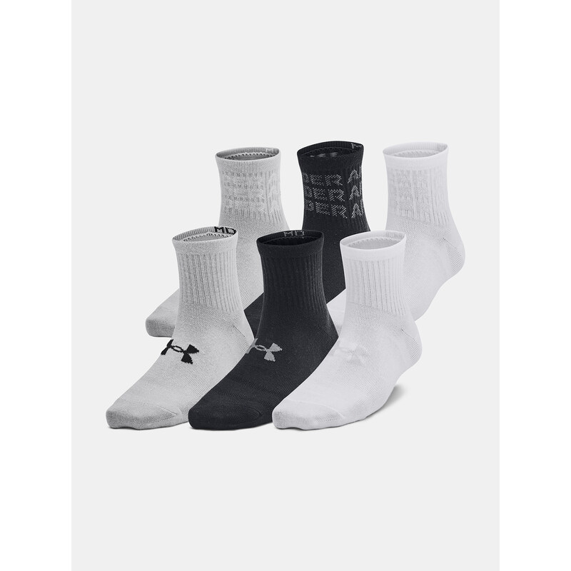 Under Armour Yth UA Essential 6pk Qtr-BLK Childrens Socks - unisex 65459288