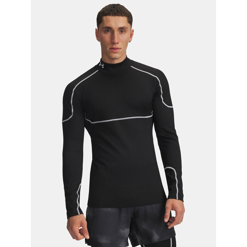 Mens Under Armour Cold Weather Grid LS Mock-BLK T-Shirt - Mens 65459310