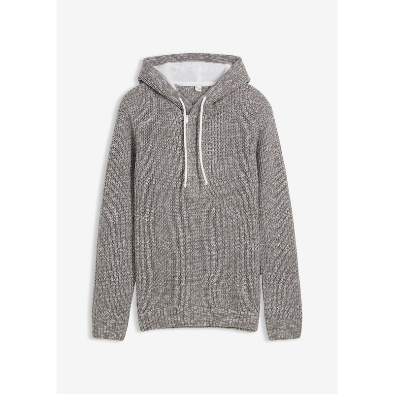 bonprix Pulóver s kapucňou, farba šedá 44791210