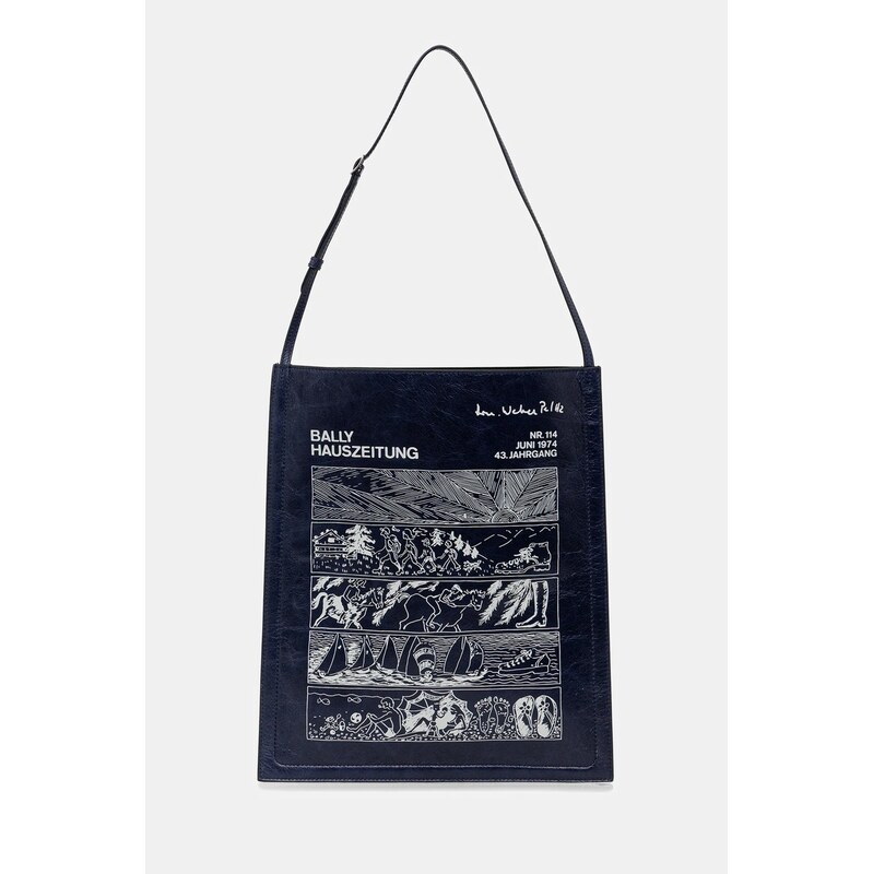 Kožená taška Bally 65410875