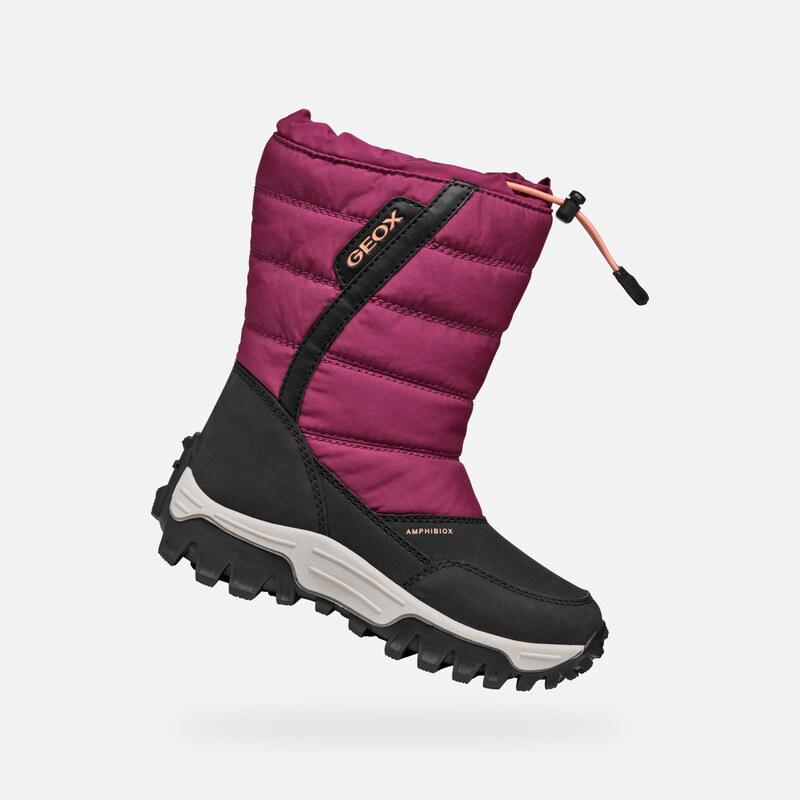 Red Girls Winter Boots Geox Himalaya B Ab - Girls 65410499