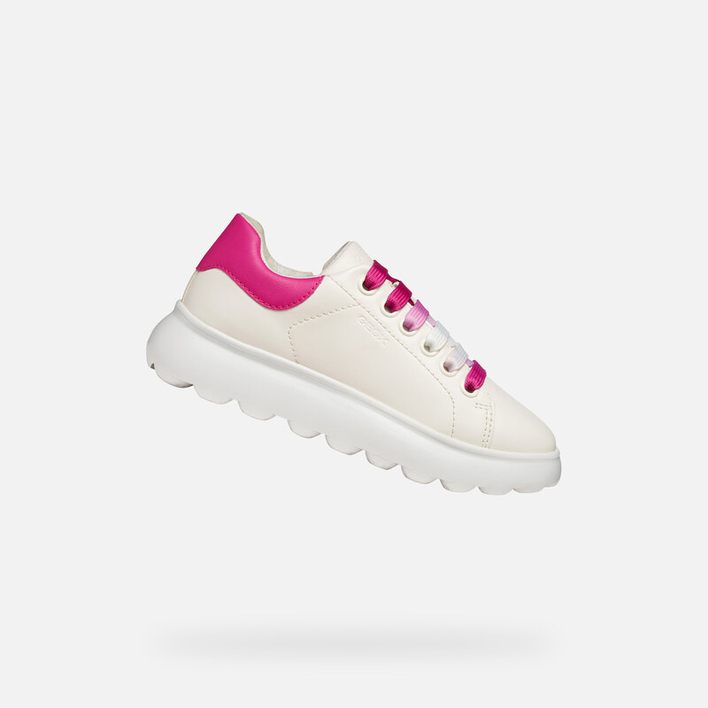 White Girls Geox Puffypop Sneakers - Girls 65410619