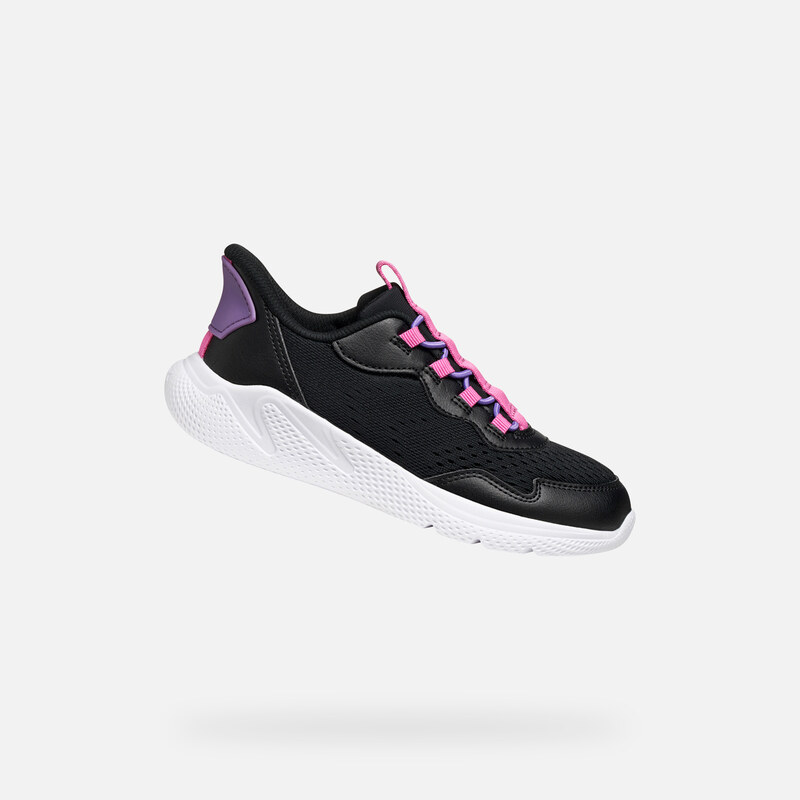 Black Girls Geox Sprintye Fast In Sneakers - Girls 65459132