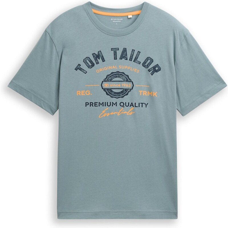 TOM TAILOR Tričko sivá / svetlosivá / oranžová 62023898