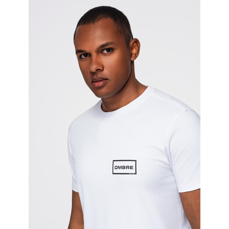 Ombre Mens REGULAR cut printed knit shirt - white 65475748