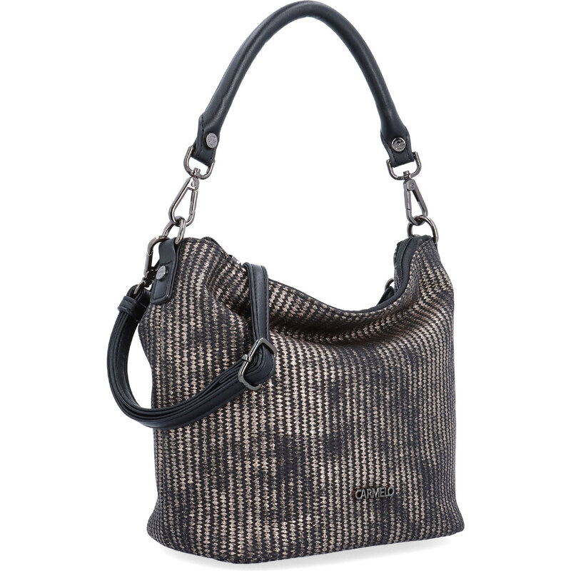 Kabelka zo syntetickej kože cez rameno Carmelo Metalická 4380 BR 65411231