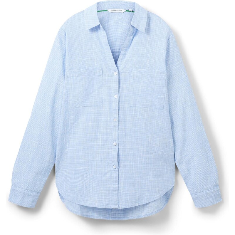 TOM TAILOR Blúzka svetlomodrá / biela 37864671