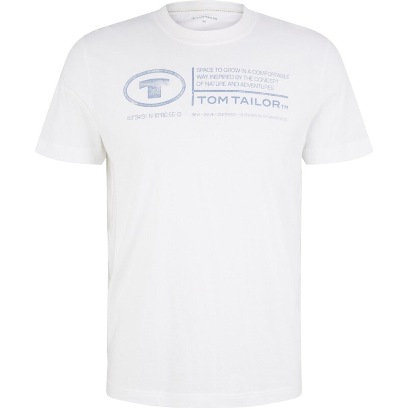 TOM TAILOR Tričko dymovo modrá / biela 39342991