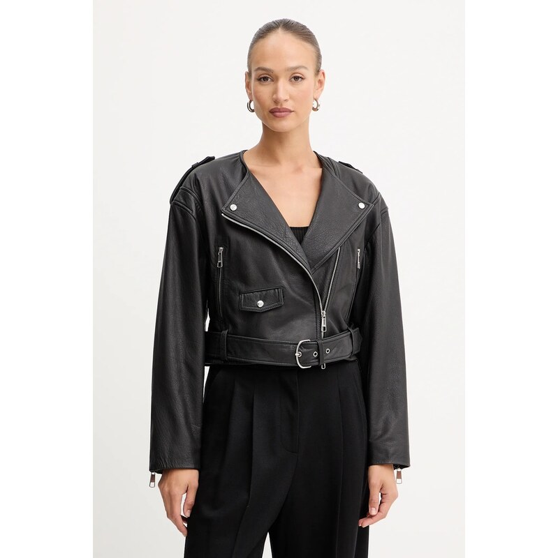 Kožená bunda BOSS Orange C_Sadora 65411706