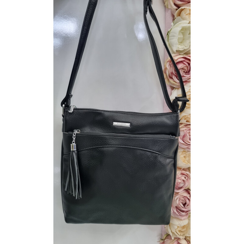 Katrins Fashion Jednoduchá čierna crossbody kabelka 65411663