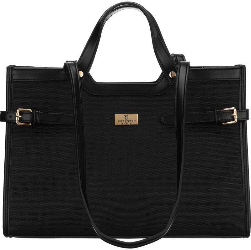 Peterson Čierna dámska kabelka s magnetickým zapínaním PTN LILIA 65413190