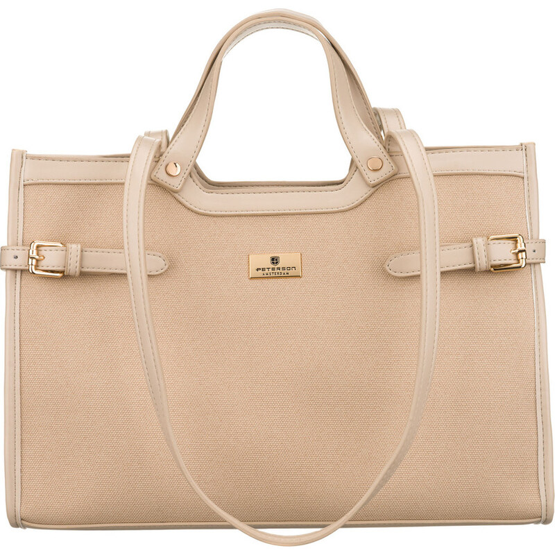 Peterson Béžová dámska kabelka s magnetickým zapínaním PTN LILIA 65413191
