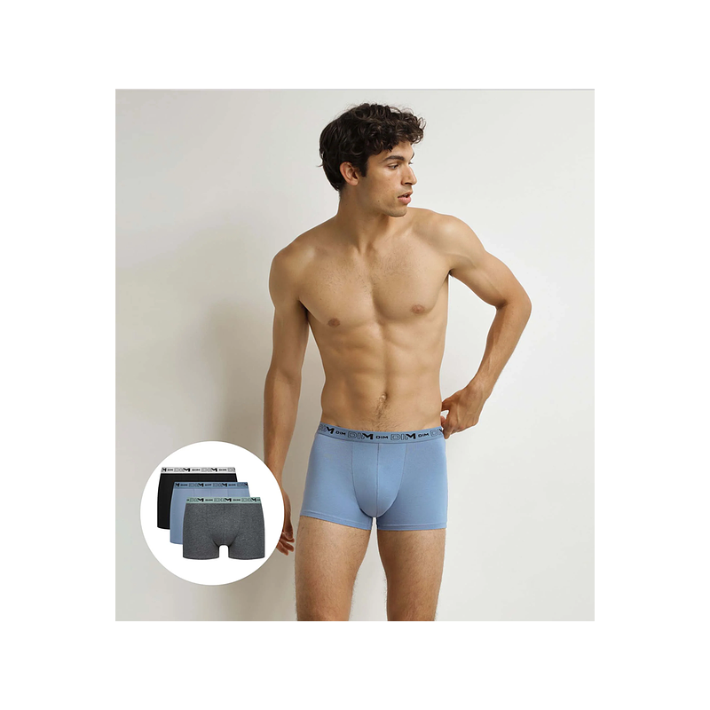 DIM COTTON STRETCH BIO BOXER 3x - Pánske boxerky z organickej bavlny 3 65413131