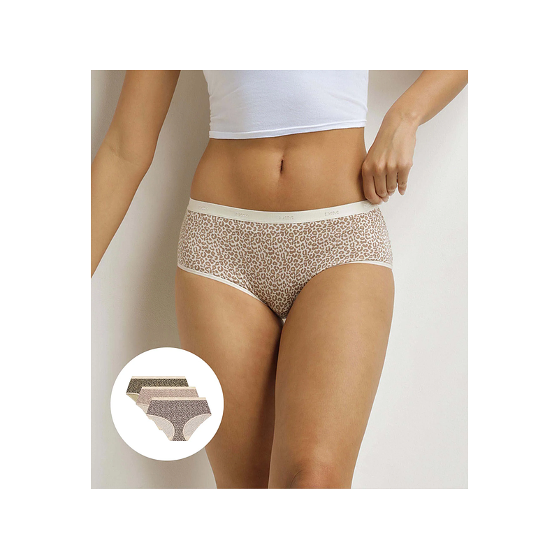 DIM LES POCKETS COTTON BOXER 3x - Dámske bavlnené nohavičky 3 ks - 66872102