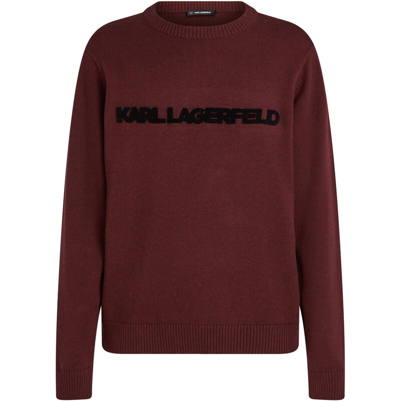 Karl Lagerfeld Sveter vínovo červená / čierna 65415114
