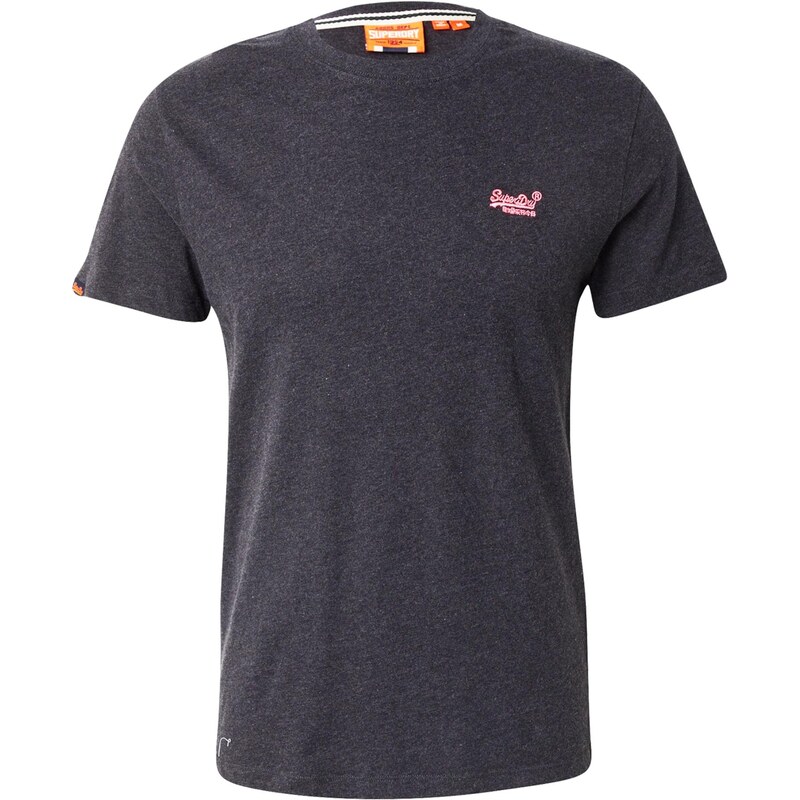 Superdry & Co Tričko Essential svetloružová / čierna melírovaná 66008936