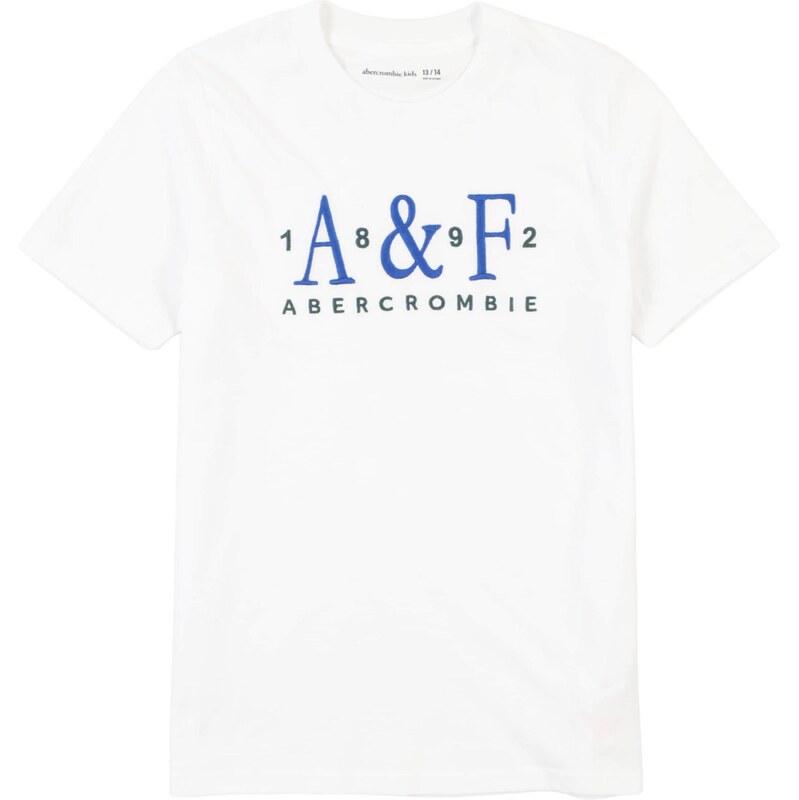 Abercrombie & Fitch Tričko modrá / námornícka modrá / biela 65893694