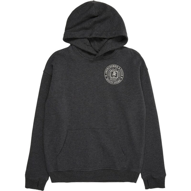 Abercrombie & Fitch Mikina čierna melírovaná / biela 65893673